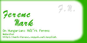 ferenc mark business card